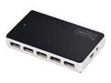 DIGITUS USB 2.0 10-Port Hub 10x USB A/F 1x USB mini incl. USB cable and power supply
