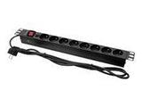 QOLTEC 53996 Surge protector Qoltec for RACK 19 16A 1U PDU 8xSCHUKO 2m