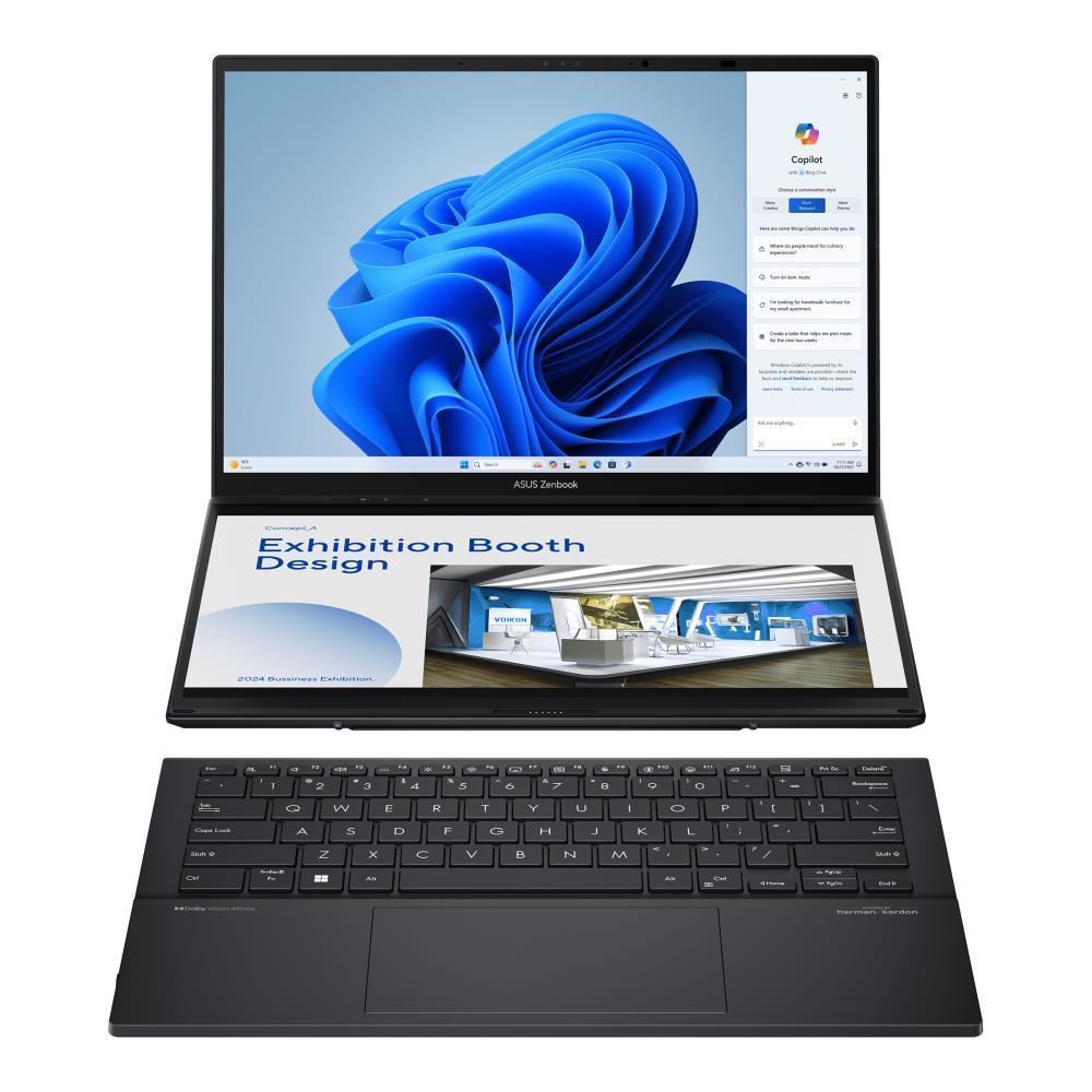 Notebook|ASUS|ZenBook Series|DUO|UX8406MA-PZ103W|CPU Core Ultra|u9-185H|2300 MHz|14"|Touchscreen|2880x1800|RAM 32GB|LPDDR5x|SSD 1TB|Intel Arc Graphics|Integrated|Windows 11 Home|Grey|1.65 kg|90NB12U1-M00HS0