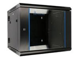 EXTRALINK 12U 600X600 AZH wall-mounted rackmount cabinet swing type black