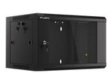 LANBERG 19inch wall-mounted rack 6U/570x450 demounted fast assembling flat pack black