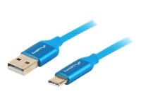 LANBERG CA-USBO-22CU-0010-BL Lanberg cable Premium Quck Charge 3.0 ,USB-C(M)->A(M) 1m Blue