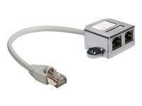 DELOCK RJ45 Port Doppler 1 x RJ45 plug > 2 x RJ45 port (2 x Ethernet)