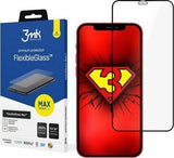 3MK FlexibleGlass Max For iPhone 12/12 Pro, FlexibleGlass, Black, Clear Screen Protector