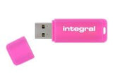INTEGRAL 16GB USB Drive NEON pink