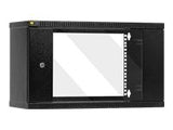 NETRACK 019-060-240-012 wall-mounted cabinet 19 6U/240 mm glass door graphite