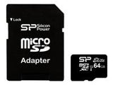 SILICON POWER Speicherkarte Micro SDXC 64 GB Klasse 10 Elite UHS-1 + Adapter