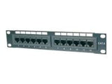 DIGITUS Patch Panel Cat5e 12-Port 10inch unshielded black without lsa-cover
