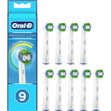 Oral-B Tooth Brush Heads, Precision Clean Rainbow EB20-9 Heads, For adults, Number of brush heads included 9, White