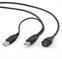 CABLE USB2 DUAL EXTENSION AMAF/0.9M CCP-USB22-AMAF-3 GEMBIRD