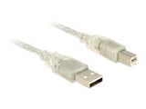 DELOCK Cable USB 2.0 Type-A male > USB 2.0 Type-B male 2 m transparent