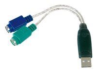 DIGITUS USB to PS2 Adaptor USB A/M to 2x Mini-DIN 6/F