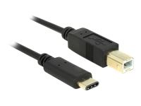 DELOCK Cable USB Type-C 2.0 male > USB 2.0 Type-B male 2.0 m black
