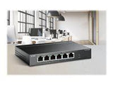 TP-LINK TL-SF1006P 6-Port 10/100 Mbps Steel Desktop Switch with 4-Port PoE+ 67W PoE budget