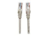 INTELLINET Network Cable Cat6 U/UTP 20m 70ft. Gray RJ-45 Male / RJ-45 Male Gold-plated contacts Polybag