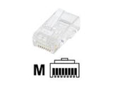 INTELLINET Cat6 RJ45 Modular Plugs UTP 2-prong for stranded wire 100 plugs in jar standard 8P8C design