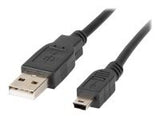 LANBERG CA-USBK-11CC-0018-BK Lanberg cable USB 2.0 mini AM-BM5P with ferrite 1.8m