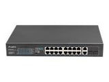 LANBERG RSFE-16P-2C-150 Switch 16x 100Mb PoE+/2x Combo Gigabit 150W unmanaged