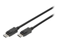 DIGITUS DisplayPort connection cable DP M/M 2.0m w/interlock Ultra HD 8K Vers. 1.3/1.4 bl
