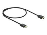 DELOCK Coaxial High Speed HDMI Kabel 48 Gbps 8K 60 Hz black 0.5 m