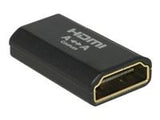 DELOCK Adapter High Speed HDMI with Ethernet â€“ HDMI-A female > HDMI-A female 4K Gender Changer black