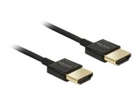 DELOCK Cable High Speed HDMI with Ethernet - HDMI-A male > HDMI-A male 3D 4K 0.25 m Slim High Quality