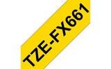 BROTHER TZEFX661 36mm Black on Yellow Flexible ID