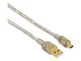 HAMA Mini USB 2.0 Cable gold-plated double shielded 1.80 m transparent
