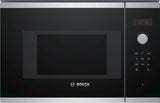 Bosch Microwave Oven BFL523MS0 20 L, Retractable, Rotary knob, Touch Control, 800 W, Stainless steel/ black, Built-in, Defrost function