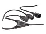 ASSMANN Power Cord splitter cable C14 - 2x C13 M/F 1.7m H05VV-F3G 1.0qmm/0.75qmm bl