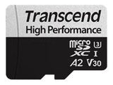 TRANSCEND 64GB microSD w/ adapter UHS-I U3 A2