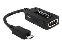 DELOCK Adaptor MHL plug > HDMI socket + USB micro-B