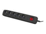 NATEC Surge protector Bercy 400 1.5m 5x French outlets black