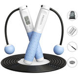 PROIRON Digital Jump Rope with Counter 300 cm, White/Blue, PVC; Silicone