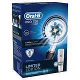 Oral-B Toothbrush PRO 750 For adults, Rechargeable, Operating time 2 min, Teeth brushing modes 1, Number of brush heads included 1, Black