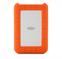 LACIE RUGGED 4TB USB-C USB3.0 Drop crush and rain-resistant for all terrain use orange No data cable
