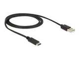 DELOCK Cable USB Type-C 2.0 male > USB 2.0 type A male 1 m black
