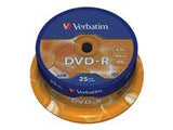 VERBATIM DVD-R 120 min. / 4.7GB 16x 25-pack spindle DataLife plus, scratch resistant surface