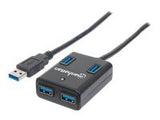 MANHATTAN SuperSpeed USB 3.0 Hub 4 Ports Bus Power Black Backward compatible with all USB 2.0 and 1.1 devices