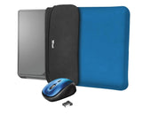 NB SLEEVE +MOUSE 15.6" YVO/REVERSIBLE BLUE 23452 TRUST