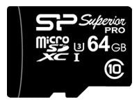 SILICONPOW SP064GBSTXDU3V10SP Silicon Power memory card Micro SDXC 64GB Class 3 Elite UHS-1 U3 +Adapter