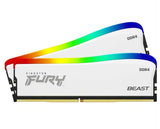 KINGSTON 32GB 3200MT/s DDR4 CL16 DIMM Kit of 2 FURY Beast White RGB SE
