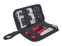 INTELLINET 4 Tool Network Kit Composed of LAN Tester LSA punch down tool Crimping Tool and Cut and Stripping tool