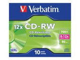 VERBATIM CD-RW 80 min. / 700 MB 8x 10-pack jewelcase