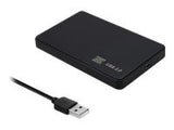 QOLTEC External Hard Drive Case HDD/SSD 2.5inch SATA3 USB 2.0 Black