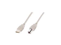 ASSMANN USB2.0 cable 5m USB A to USB B AWG28 beige bulk