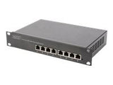 DIGITUS 10 inch 8-port Gigabit Ethernet Switch 8 x 10/100/1000Mbps RJ45 build-in power incl. 10inch brackets
