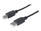 MANHATTAN Hi-Speed USB Device Cable A Male / B Male 1.8 m Black Connects a Hi-Speed USB device to a Hi-Speed USB hub or computer