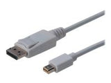 ASSMANN Kabel Mini DisplayPort Stecker auf DisplayPort Stecker 1m doppelt geschirmt weiß