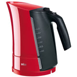 Braun WK 300 Standard kettle, Plastic, Red, 2200 W, 1.7 L, 360 rotational base